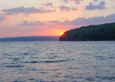 Sunset from Quarry Bay on Stockton Island